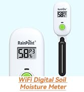 RAINPOINT Smart Digital Wireless Plant Moisture Meter Houseplant Indoor,WiFi Hub Needed,Capacitiv...