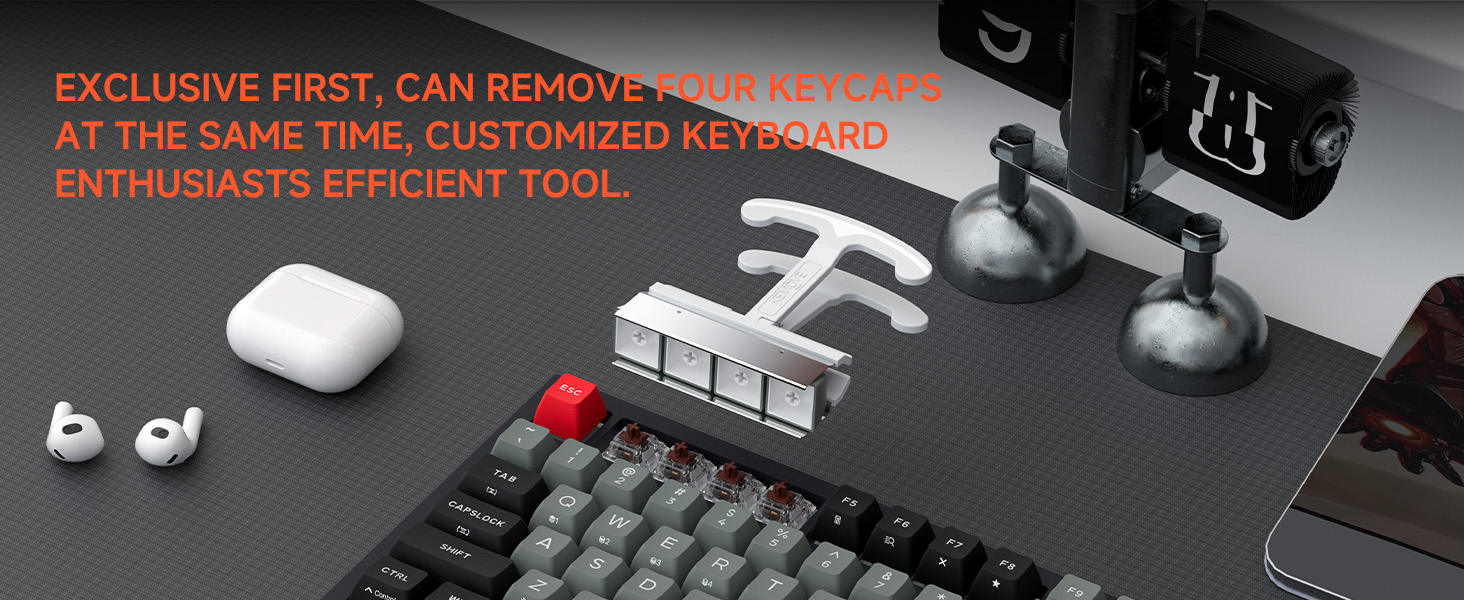 P11 4-Key Keycap Puller - Custom Gaming Mechanical Keyboard Cleaning and Removal Tool