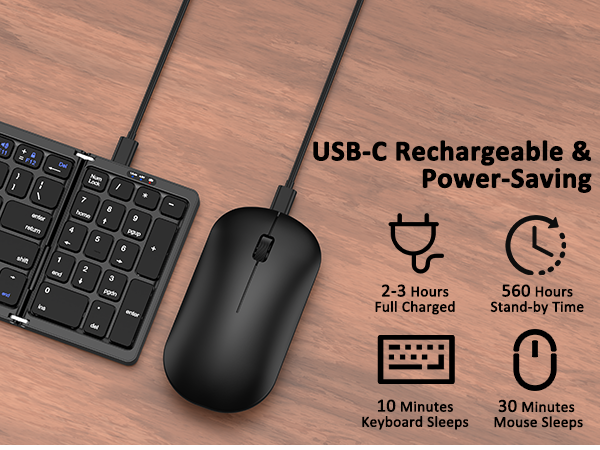 foldable keyboard and mouse