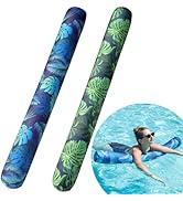 FindUWill Inflatable Swim Pool Noodles, 2 Pack Soft Fabric Covered Large Swim Noodles, Premium Bu...