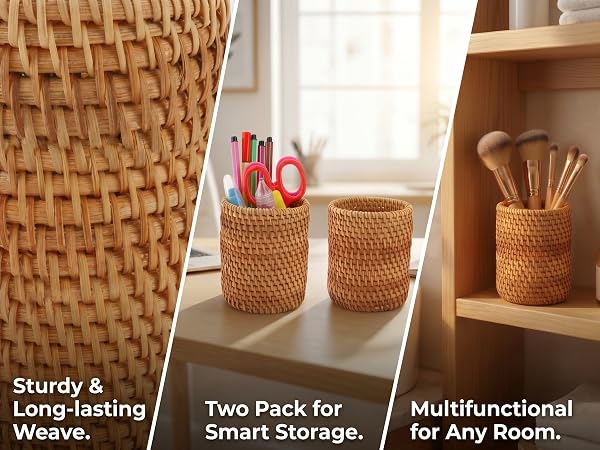 Rattan Pencil Holder