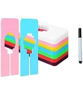 WsjiaboFux 6-Pack Colorful Closet Dividers: Writable, Reusable Plastic Rack Size Dividers