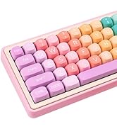 GEKUCAP Cute PBT Keycaps 126 Keys MOA Profile Custom Keycaps Dye Sublimation Rainbow Candy Keycap...