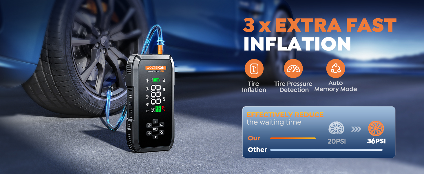 VP20 jump starter with air compressor