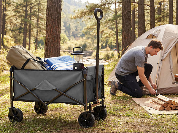 Outdoor Camping Wagon with Wheels