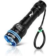 WINDFIRE Dive Light – Super Bright Rechargeable Diving Flashlight with 4 Modes &amp; Power Indicator,...