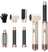 Nawedaa 5 in 1 Blow Dryer Brush, Upgrade Detachable Hair Dryer Brush Auto Rotating Air Curler Wra...