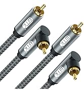 EMK 90 Degree RCA Cable, Male to Male Subwoofer Cable Right Angle Digital Coaxial Cable Dual Shie...