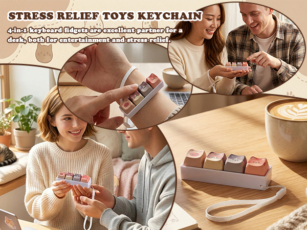 keyboard fidget keychain