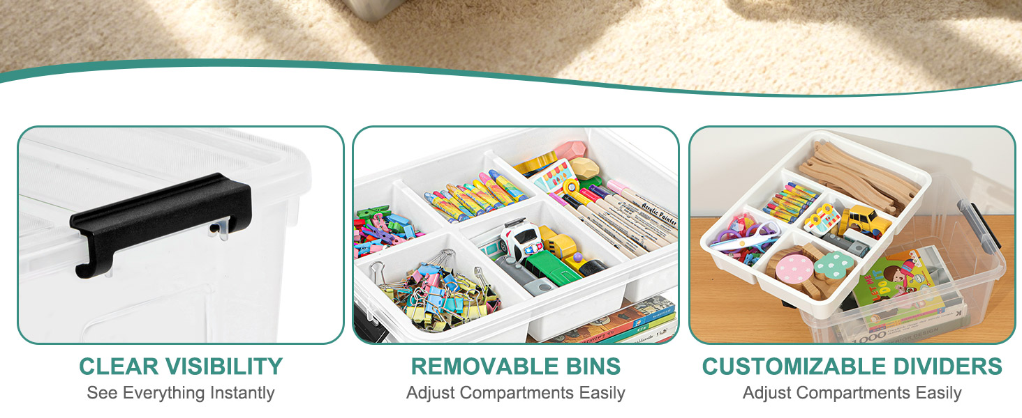 Plastic Organizer Box with Lid