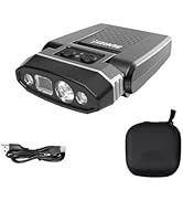 SUNREI 1800 mAh Rechargeable 300 Lumen LED Headlamp with Motion Sensor, 5 Light Modes, 120° Rotat...