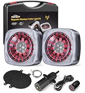 Partsam LED Wireless Trailer Lights Kit, Magnetic Tow Tail Lights Stop Brake Turn Running Reverse...