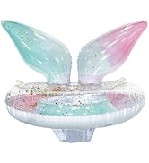 Rightlee Mermaid Pool Float (Light Green with seat/Pink Color with seat &amp; Sun Shade) Summer Kid I...