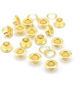 CooBigo 200Sets 3/16 Inch Eyelets and Grommets, Metal Eyelets Grommet Kit with Washers Backing Ey...