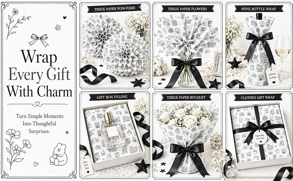 gift wrapping tissue paper sheets