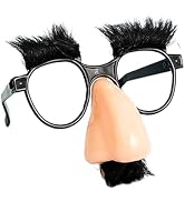 Jinshining 1 Pc Black Disguise Glasses With Funny Nose Add Fun To Your Celebrations Funny Glasses...