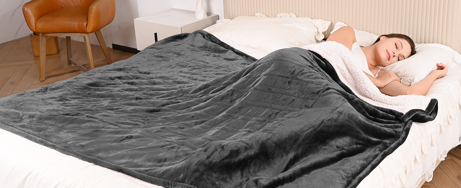 Sleep with Yokimisu heated throw