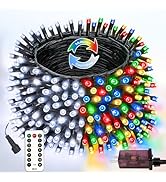 75.8 FT 200 LED Color Changing Christmas String Lights with Remote &amp; Timer &amp; Memory Function, 9 L...