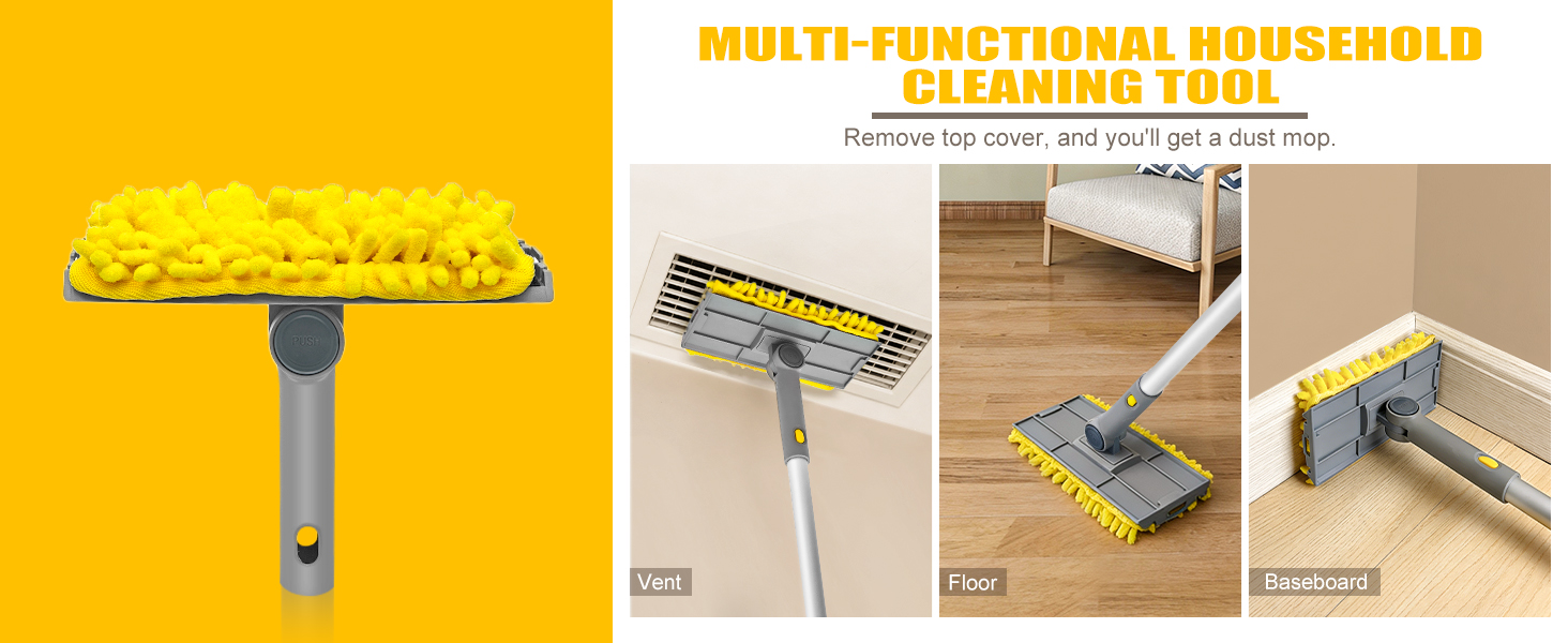 Multi-functional household cleaning tool, remove top cover, and you&amp;#39;ll get a dust mop