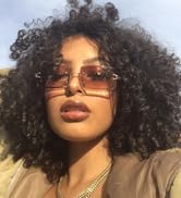 LASPOR Silver Rimless Sunglasses Rectangle for Men and Women 90s 2000s Retro Vintage Square Frame...