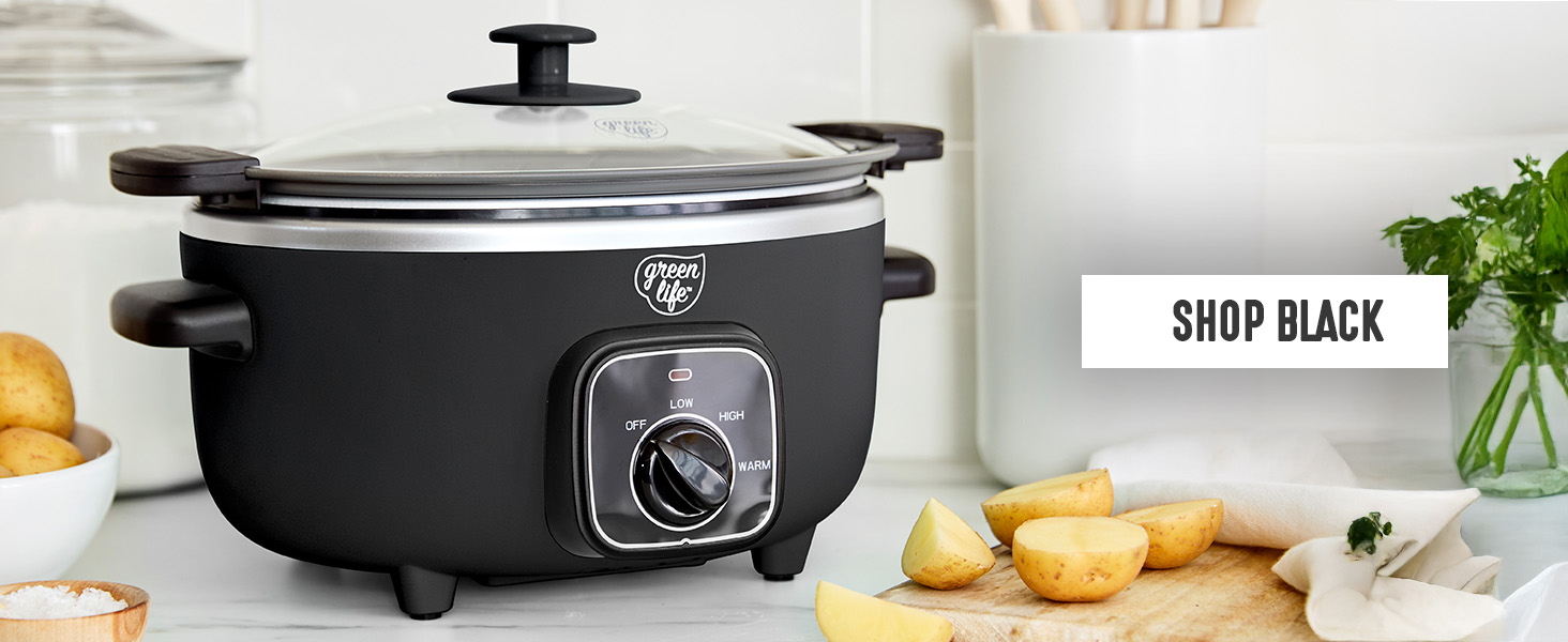 GreenLife, Ceramic Nonstick, PFAS-Free, Non-Toxic, Slow Cooker, Electrics