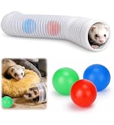 Mity rain Ferret Toys with 3 Balls Inclueded | Collapsible Tunnel Tube Accessories for Ferrets, G...