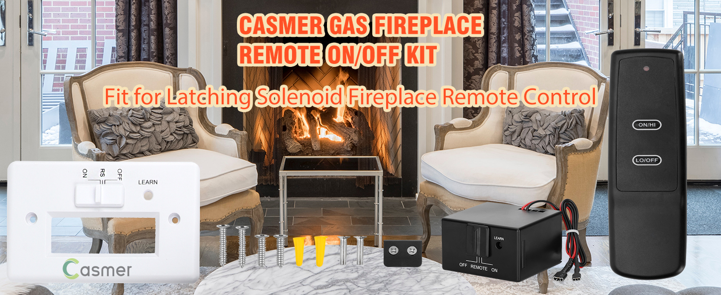 latching solenoid fireplace remote control
