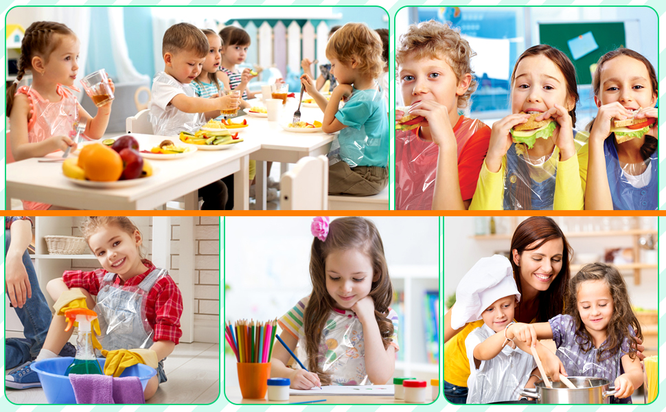 Disposable Waterproof Smocks for Painting, Cooking