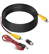 EWAY 20ft RCA Video Extension Cable w/Trigger Wire for Connection to Car Reverse Rear View Backup...