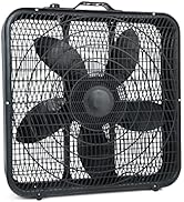 Simple Deluxe 20” Box Fan, 3-Speed Cooling Floor Fan with Aerodynamic Shaped Fan Blades, Convenie...
