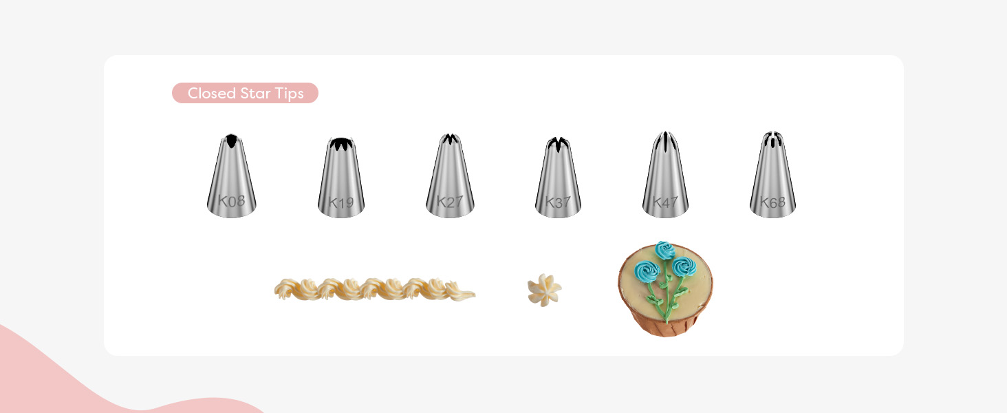 piping bags and tips set