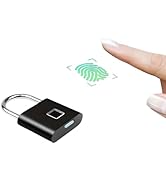 Mini Smart Digital Fingerprint Padlock Biometric Luggage Bag Cable Suitcase Gym USB Charging Keyl...