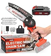 New Huing Mini Chainsaw Cordless: 6-Inch Battery Powered Small Chainsaw for Women - Home Yard Wor...