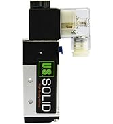 1/4" NPT 5 Way 2 Position Pneumatic Electric Solenoid Valve DC 12 V