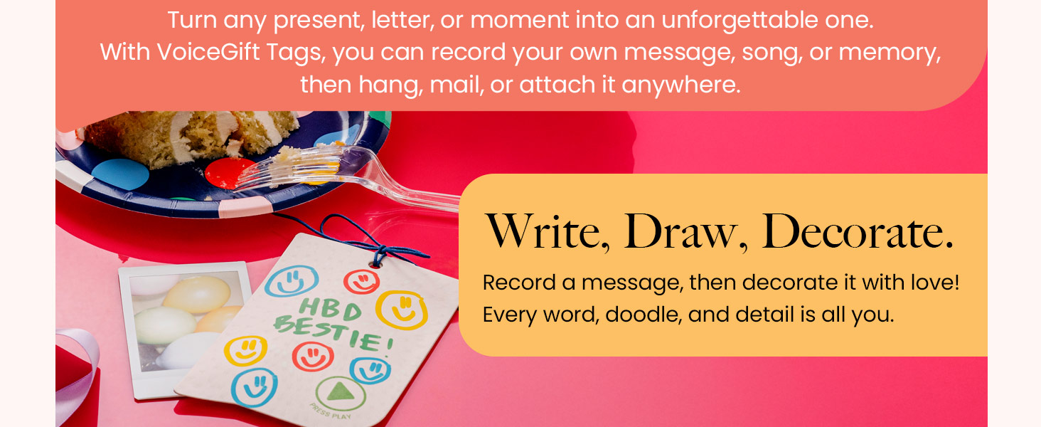 VoiceGift Customizable gift tags