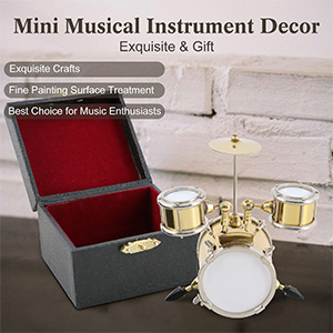 mini drum model musical instrument ornament drummer musical gift dollhouse home decoration