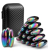 Fridge Magnets Stones Oval, Rattle Polished Magnetic Magnets Whiteboard Locker Magnets, Home Offi...