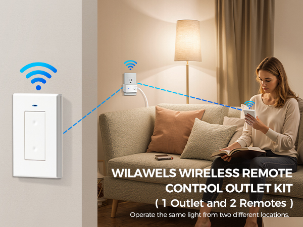 WILAWELS Wireless Wall Switch Remote Control Outlet