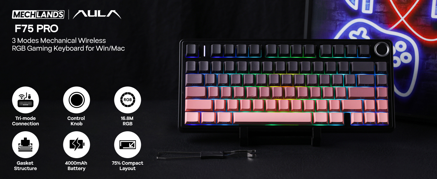F75 PRO Black Pink