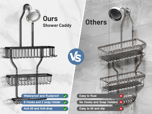 shower rack hanging