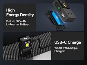 USB C rechargeable clip light