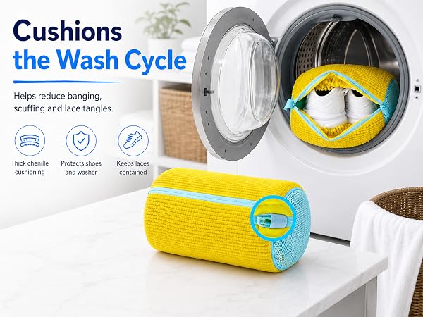 Cushions the Wash Cycle