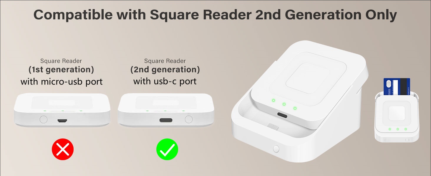 Square Dock for Square Reader 2nd Generation Stand for Square Card Reader