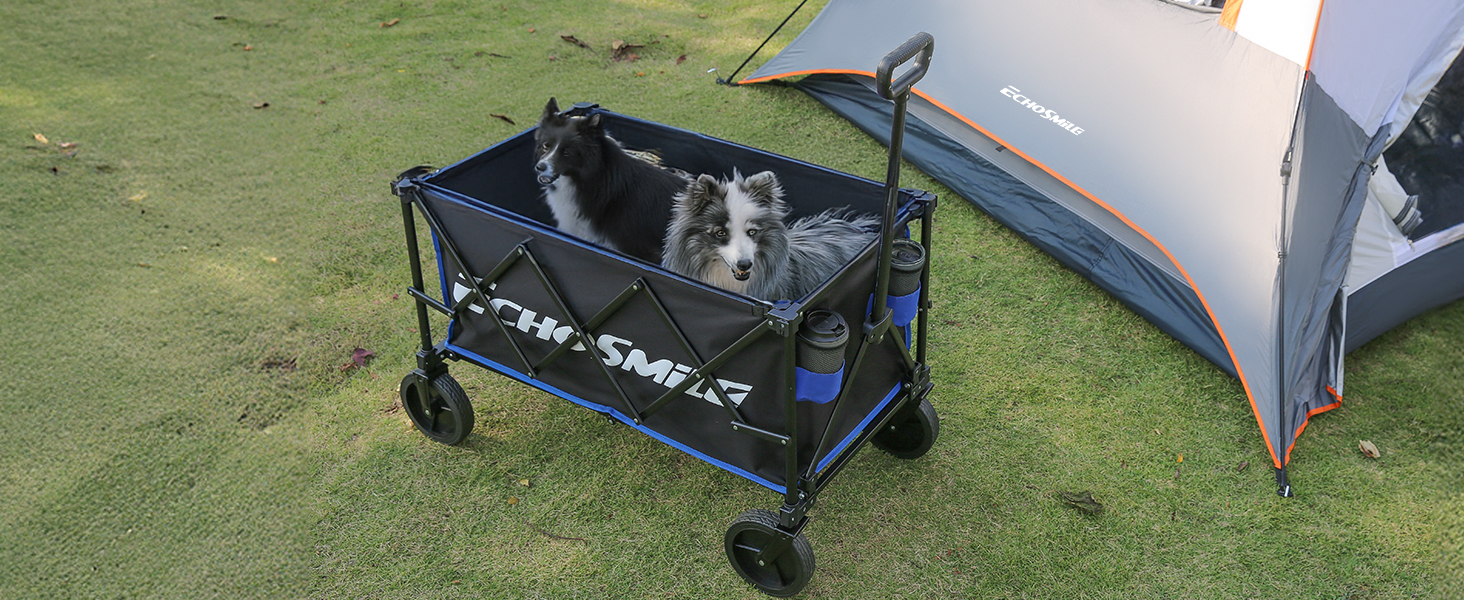 collapsible wagon with wheels