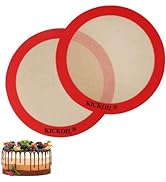Round Silicone Baking Mats Set Of 2,Silicone Mat for 9 Inch Cake Pan Springform Pans Pizza Pan,No...