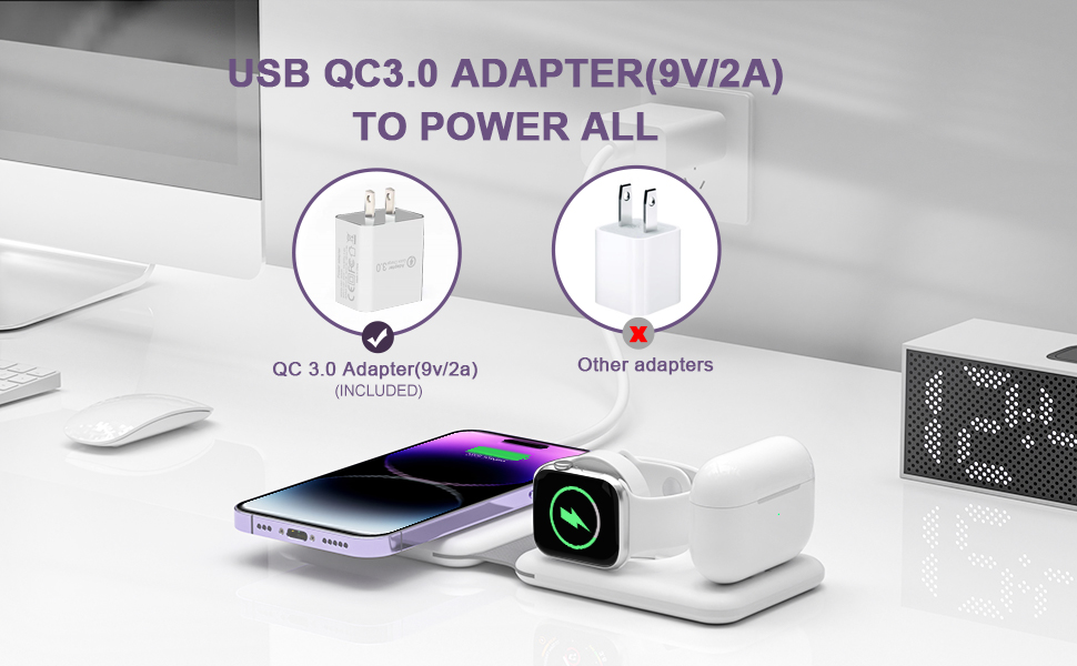 foldable wireless charger white 1