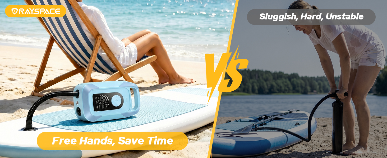 portable air pump for paddle board