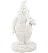 Gnometastic Gnude Gnomes - Unpainted Smoking Gnome, 8.5" Inches - DIY Paint Your Own Gnome - Funn...