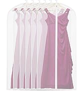 Simple Houseware 60-Inch Clear Garment Bags with Zipper for Suits, Dresses, Costumes, Uniforms - ...