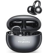 Kinglucky Upgraded Clip-On Earbuds Comfortable fit &amp; Crystal-Clear Sound, 40H Playtime Open Ear B...
